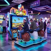 Máquina de Juego de Carreras de Caballos Comercial, Simulador de Montar a Caballo que Funciona con Monedas para Parques de Diversiones