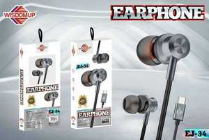 Auricolari In-Ear Wisdomup EJ-34 con Driver Dinamico, Cuffie Cablate Type-C per Musica - Product Image 3