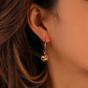 Boucles d'oreilles pendantes de sport en acier inoxydable 316L plaqué or 14k 18k pour femmes, vente en gros de mode - Product Image 2