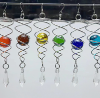 En gros, Boule de méditation en acier inoxydable avec stabilisateur de vent à queue en spirale, ornement suspendu pour jardin et décoration extérieure