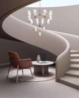 Chaise longue de salon colorée KOHO Home Furniture, chaise de salle à manger moderne en tissu et cuir pour salle à manger