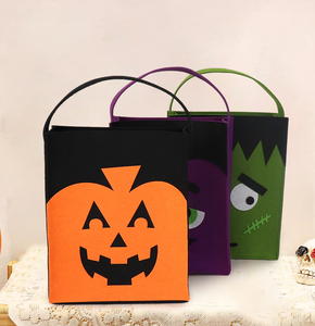 Divertido Halloween Candy Tote Bag Customizável Logo Funny Holiday Theme Party Storage Gift Bag Feito de Feltro Não Tecido - Product Image 4