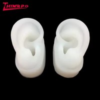 Modèle d'oreille humaine de simulation en silicone souple, accessoires de présentation pour échantillons de boucles d'oreilles