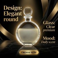 Bouteille diffuseur de parfum en verre transparent 150 ml, flacon vide d'aromathérapie, pot d'emballage de luxe pour diffuseur