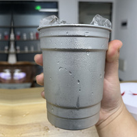 Tasses à boire froides de boisson réutilisable de verres personnalisables tasses de refroidissement de bière en aluminium recyclables de 16 onces