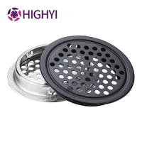Grille de ventilation en acier inoxydable HIGHYI grille de soupape d'extraction ronde armoires de cuisine meubles couvercle de bouche d'aération étanche à l'humidité