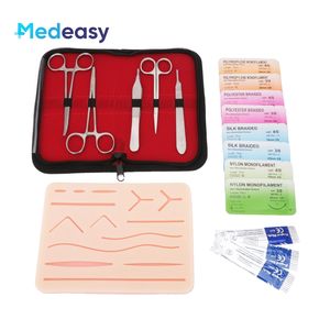 ชุดฝึกเย็บสำหรับนักเรียนแพทย์ครบชุดประกอบด้วยแผ่นเย็บที่ทนทานพร้อมแผลที่ถูกตัดไว้ล่วงหน้าชุดเครื่องมือด้ายเย็บ - Product Image 5