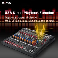 Console de mixage audio numérique professionnelle 8 canaux, console de mixage sonore avec DSP, Bluetooth, MP3, USB