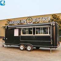 Chammp 2026 Camion de restauration mobile en acier inoxydable de grande taille, cuisine mobile, remorque alimentaire pour hot-dogs, glaces, hamburgers avec équipement de restaurant complet