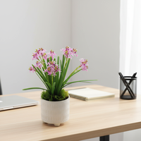 Mini plante artificielle en pot de buis, écologique, ignifuge, feuillage dense, résistante aux intempéries, pour bureau, cloison de bureau, intérieur