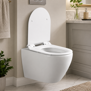 <span class=keywords><strong>WC</strong></span> mural en céramique, cuvette de toilette durable, hygiénique et peu encombrante, idéal pour les salles de bain - Product Image 1