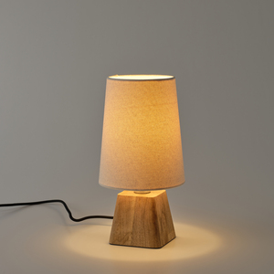 Lámpara de mesa de madera sencilla con bombilla LED E27 y control de interruptor para dormitorio, sala de estar, estudio, decoración. - Product Image 2