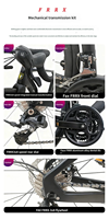 Vélo tout-terrain en carbone léger FRRX 2*8 avec freins à disque hydrauliques, fourche en aluminium AL6061-T6, roues en aluminium double couche, vélo d'aventure