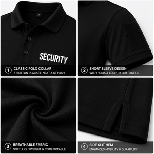 Camiseta Polo de Seguridad para Hombre, de Alto Rendimiento, Manga Corta, con Logotipo de Seguridad Bordado, Uniforme Polo, Proveedor de Ropa de Trabajo Personalizada - Product Image 3