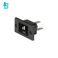 Connecteur d'alimentation GI21 3-142-753 avec broches mâles, prise IEC 320-C16 3142753 à montage sur panneau avec bride, service d'agent en Chine accepté