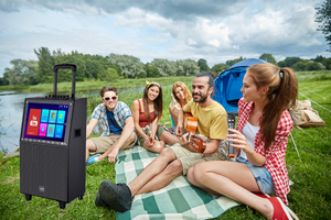 Công Suất Cao Siêu Bass Phát Sóng Trực Tiếp Card Âm Thanh <span class=keywords><strong>Wifi</strong></span> Bằng Gỗ Di Động DJ Xe Đẩy Hộp Loa - Product Image 2