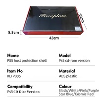 Couvercle de Console chromé de remplacement, coque latérale, accessoires anti-poussière, boîtier ABS, plaque frontale dorée avec évents de refroidissement pour PS5