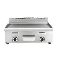 Grill à gaz professionnel en acier inoxydable pour hôtels et restaurants, plaque de cuisson plate, gril à gaz commercial