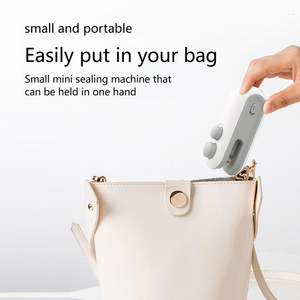 Machine à sceller multifonctionnelle pour la maison, mini, portable, rechargeable par USB, petite machine à sceller manuelle en plastique, scelleuse de sacs - Product Image 4