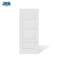 Portes intérieures en panneaux composites lisses avec apprêt blanc JHK-011 pour maisons, hôtels, design moderne, utilisation dans les salles de bain, panneaux de porte de haute qualité