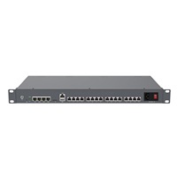 Sistema de Telefonía IP PBX VoIP con 8/16/24/32 Puertos POE, Gateway, 500 Extensiones SIP, 12 Canales FXS, LAN Cableada, para Oficina y Hogar
