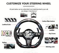 Volant sport en cuir rond pour BMW 540i F30 F10 F15 F36 F20 F22 F25 F32 M3 M5 E46 E60 E70 E90 E91 X6M