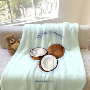 Manta de Franela de Coco para Verano, Manta Ligera Resistente a la Decoloración para Dormitorio y Sala de Estar, Impresión Personalizada OEM ODM - Product Image 2