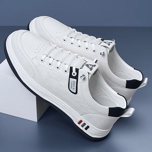 Chaussures pour hommes nouvelle collection 2026 transfrontalières - Chaussures blanches respirantes à plateforme, chaussures de sport décontractées, chaussures blanches polyvalentes et élégantes - Product Image 4