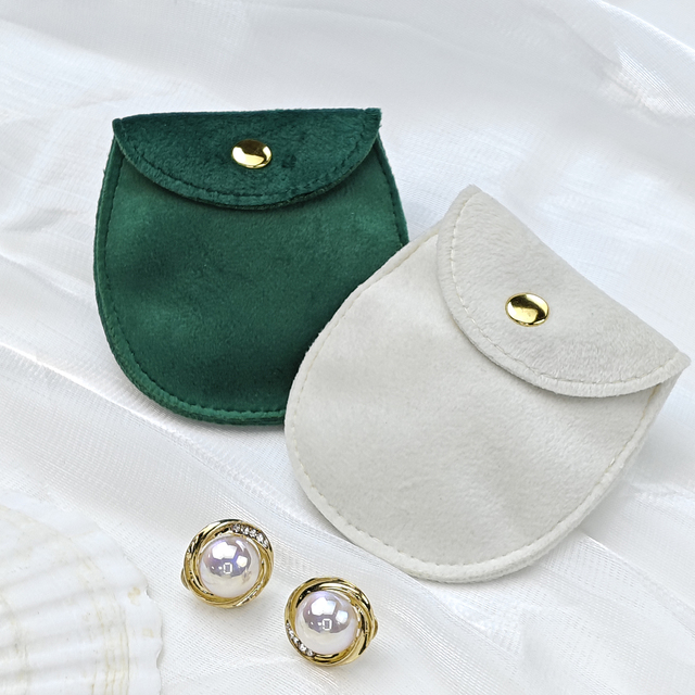 Jewelry Packaging Pouch with Logo Square Microfiber Velvet Packaging Bag for Jewelry StorageNecklace Earring Bracelet Ring Pouch