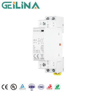 คอนแทคเตอร์แบบโมดูลาร์ติดตั้งบนราง Din สำหรับควบคุมมอเตอร์  แบบติดตั้งบนแผงวงจร  รองรับ<span class=keywords><strong>กระแส</strong></span><span class=keywords><strong>ไฟฟ้า</strong></span> AC/DC ช่วงกว้าง 16A 20A 25A 32A 2P 1 2 โมดูล - Product Image 2