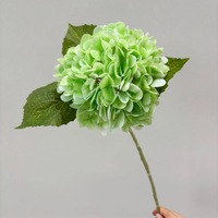 Tanaman Hydrangea Buatan Sutra Putih Hijau Muda Realistis, Sentuhan Alami, Dekorasi Vas Meja Pernikahan Rumah Gaya Bohemian, Grosir