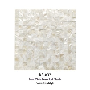 Adesivi <span class=keywords><strong>Murali</strong></span> Quadrati in Mosaico di Conchiglie Naturali, Autoadesivi ed Ecologici, per Bagno, Soggiorno, Balcone e Camera da Letto - Product Image 4