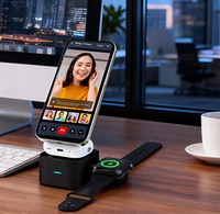 Estación de carga plegable todo en uno GY-W24 de alta calidad, venta directa de fábrica, cargador inalámbrico magnético rápido de 25W para teléfono inteligente, reloj y auriculares.