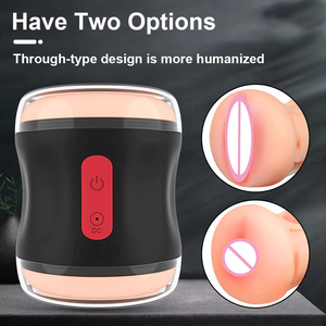 Venta caliente nueva llegada 2 motores 10 modos de vibración envoltura apretada masturbadores realistas juguetes de masturbación masculina - Product Image 2