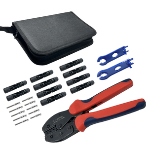Juego de alicates crimpadores y pelacables manuales para terminales de cable, herramientas de crimpado solar fotovoltaico para sistemas fotovoltaicos - Product Image 1