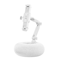 Nuevo Soporte de Peluche para Tablet y Teléfono con Diseño de Dibujos Animados, Material ABS, Rotación 360°, Antivibración, Altura Ajustable, para Escritorio y Cama