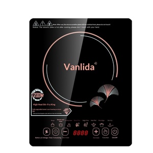 Cuisinière à <span class=keywords><strong>induction</strong></span> électrique intelligente pour usage domestique, multifonctionnelle, étanche, haute puissance 2200W, idéale pour fondue et sauté, cadeau - Product Image 1