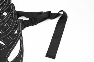 "High Street Men's Trend Skeleton Print Cutout Big Multi-Pocket Loose Sleeveless Custom Cargo Utility Vest Black Men Pu Vest - Product Image 5