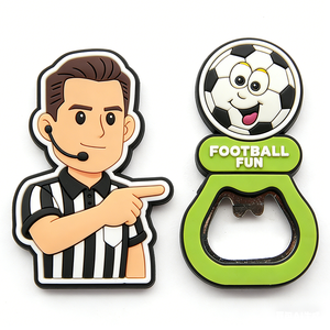 Aimant de réfrigérateur en PVC souple <span class=keywords><strong>3D</strong></span> personnalisé avec logo en relief, souvenir de club de football, aimant en PVC - Product Image 2