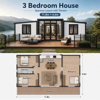 Maison conteneur pliable et extensible à double aile avec toit à pignon, plusieurs options de taille, maison conteneur préfabriquée extensible de Chine