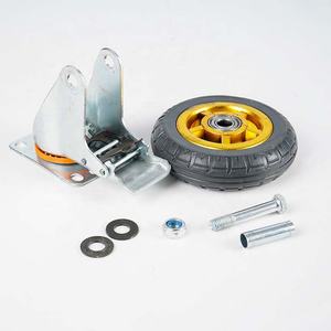 Durável silencioso 4in 6in 8in 100kg carga pesada <span class=keywords><strong>industrial</strong></span> bloqueio giratório rodízio de borracha com freio duplo - Product Image 6