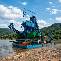 Drague à chaînes sur mesure de fabrication directe, navire intégré de dragage et d'extraction d'or pour l'extraction d'or de placer en rivière