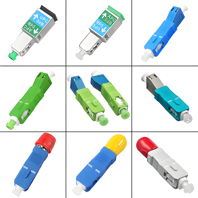 Hybrid Fiber Optic Adapter SC Male-Female UPC/APC SM Single Mode/MM Multi Mode Simplex Coupler for Server Room Plastic
