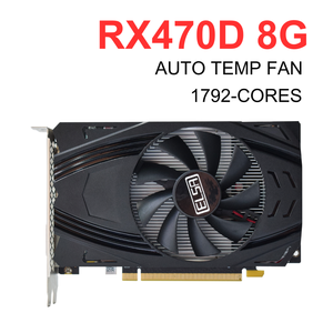 NOUVEAU Ventilateur de refroidissement en mode zéro RPM RX 470D 8G GDDR5 GPU Grafica PCIE3.0 pour ordinateur de bureau avec carte graphique <span class=keywords><strong>RX470</strong></span> 1792SP 256 bits - Product Image 1