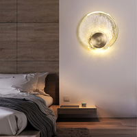 Applique murale LED moderne pour villa, en verre artistique, avec support mural à intensité variable, design décoratif nordique