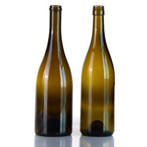 Fabricante <span class=keywords><strong>de</strong></span> alta calidad verde oliva botella <span class=keywords><strong>de</strong></span> <span class=keywords><strong>vino</strong></span> <span class=keywords><strong>de</strong></span> vidrio ámbar redondo vacío 750ml con corcho - Product Image 3