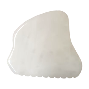 Outil de massage facial Gua Sha en jade blanc naturel pour drainage lymphatique, lifting cutané et thérapie <span class=keywords><strong>spa</strong></span> - Product Image 1