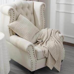 Lightweight Washed Cotton Waffle Weave <b>Throw</b> Blanket - Product Image 6