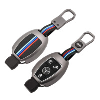 Étui de protection et support pour clé de voiture en alliage de zinc et silicone, antichoc et étanche, pour Mercedes-Benz Classe E E300
