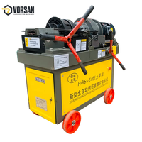 Rouleau fileteur pour barres d'armature HGS-50 avec roues, pour approvisionnement en gros. Excellente machine sur site pour le filetage des extrémités de barres d'armature pour les projets de construction